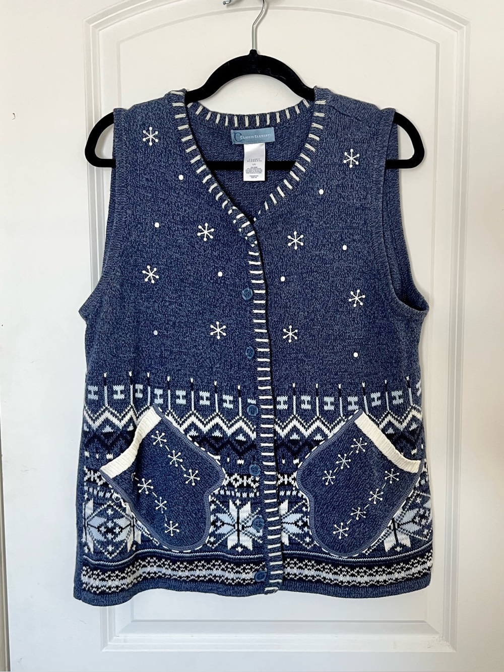 VNTG Classic Elements Winter Mitten Sweater Vest
